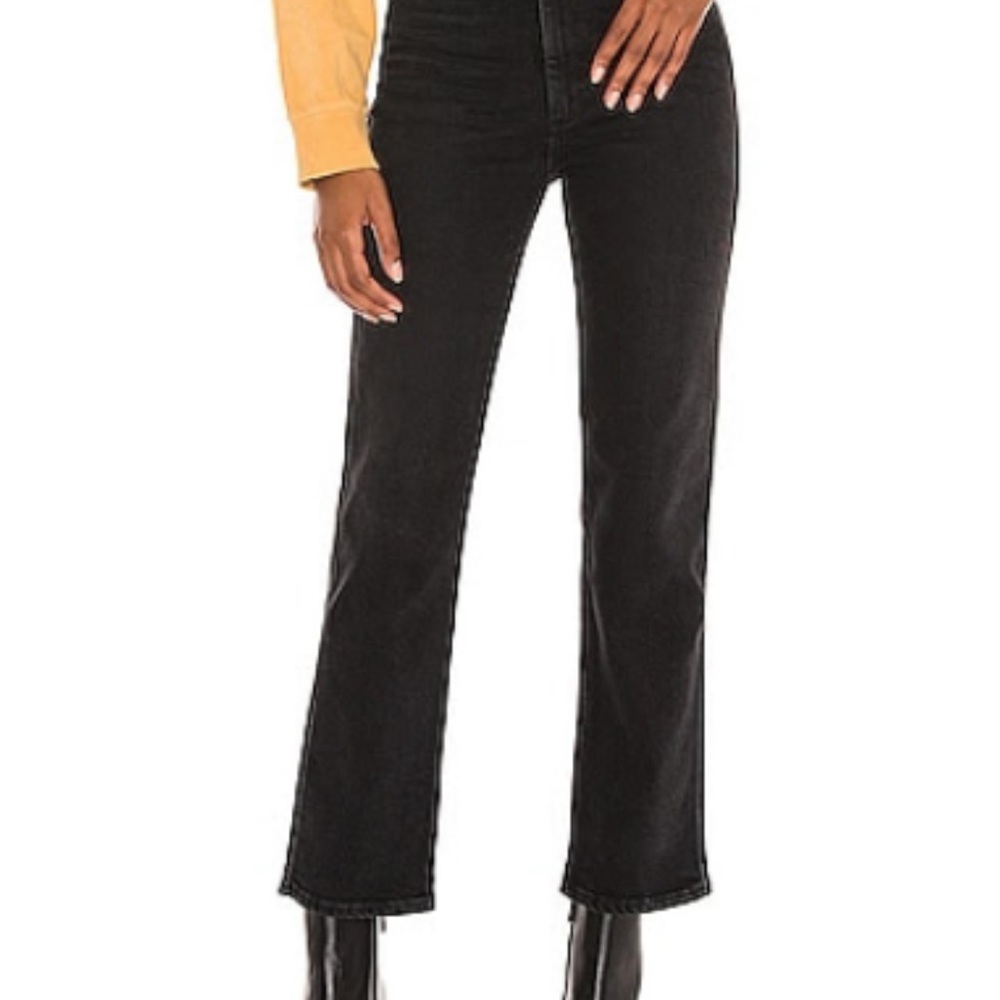 Agolde pinch waist high rise kick flare denim, size 26
